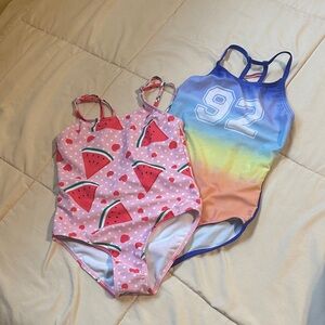 Art Class Kids' Swimsuit with Purple and Orange Straps